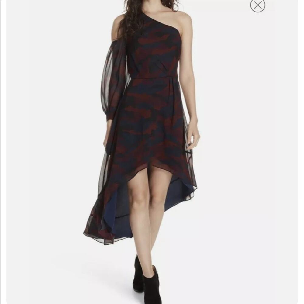 NWOT Joie Asymmetrical One Sleeve Silk Dress Size 6